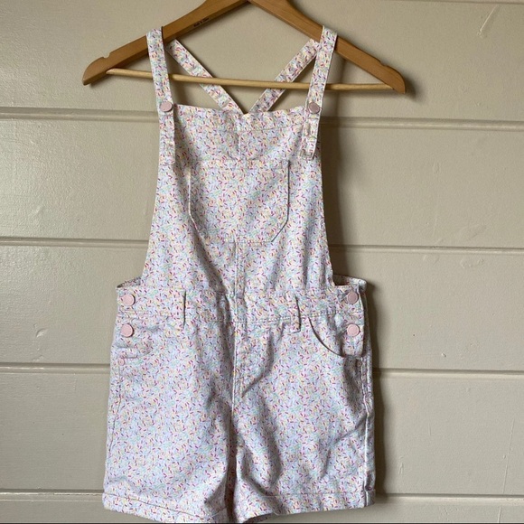 Ice Cream Sprinkles Overall Shorts - Picture 2 of 9